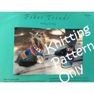 New Fiber Trends AC-46x Joanne Clark Walking the Dog Sweater Knitting Pattern